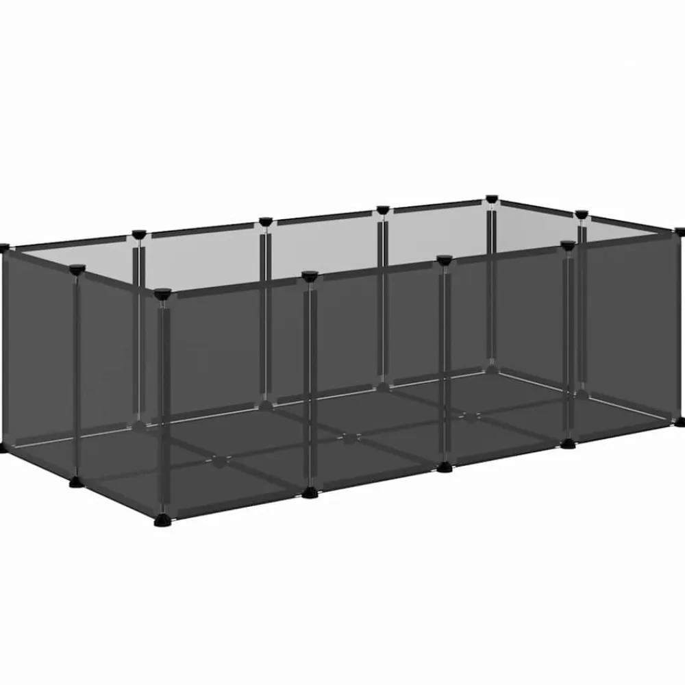 vidaXL Productos Para Mascotas-Jaula para animales pequeños PP y acero 144x74x46,5 cm