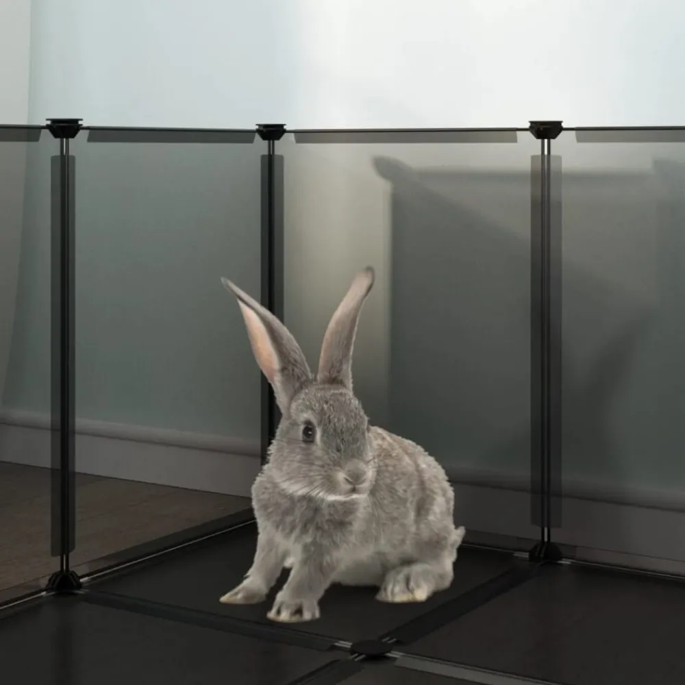 vidaXL Productos Para Mascotas-Jaula para animales pequeños PP y acero 144x74x46,5 cm