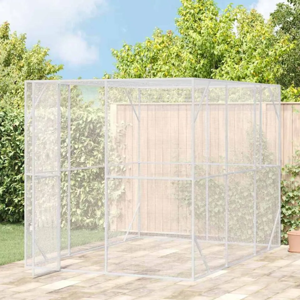 vidaXL Jaula para Aves Antracita 210 x 304 x 213 cm Acero Galvanizado Best