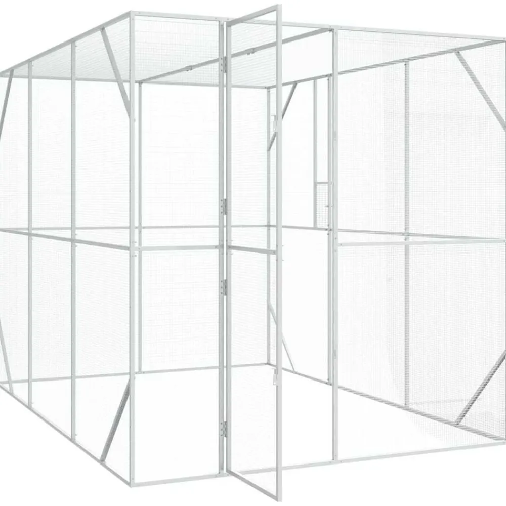 vidaXL Jaula para Aves Antracita 210 x 304 x 213 cm Acero Galvanizado Best