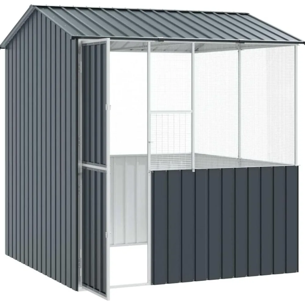 vidaXL Jaula para Aves Antracita 215 x 209 x 230 cm Acero Galvanizado Sale
