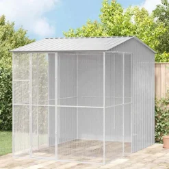 vidaXL Productos Para Mascotas-Jaula para Aves 215 x 310 x 247 cm Acero Galvanizado