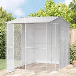 vidaXL Productos Para Mascotas-Jaula para Aves 215 x 310 x 247 cm Acero Galvanizado