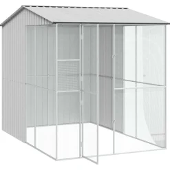 vidaXL Productos Para Mascotas-Jaula para Aves 215 x 310 x 247 cm Acero Galvanizado