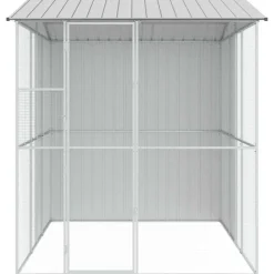 vidaXL Productos Para Mascotas-Jaula para Aves 215 x 310 x 247 cm Acero Galvanizado
