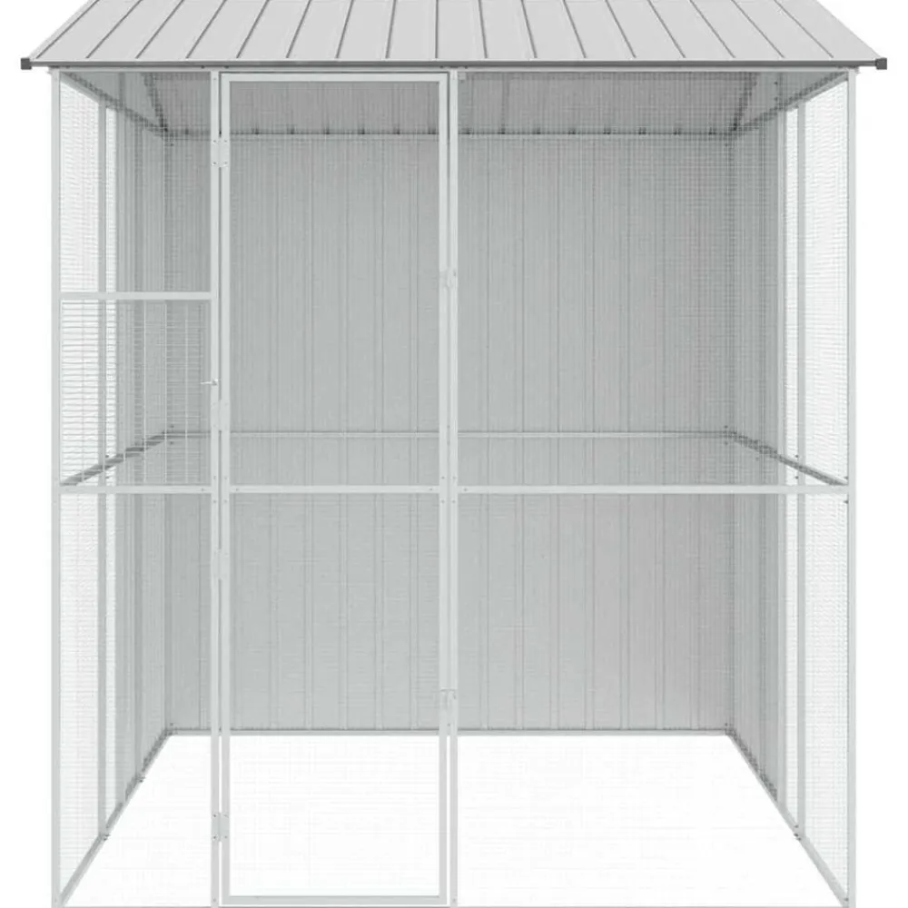 vidaXL Productos Para Mascotas-Jaula para Aves 215 x 310 x 247 cm Acero Galvanizado