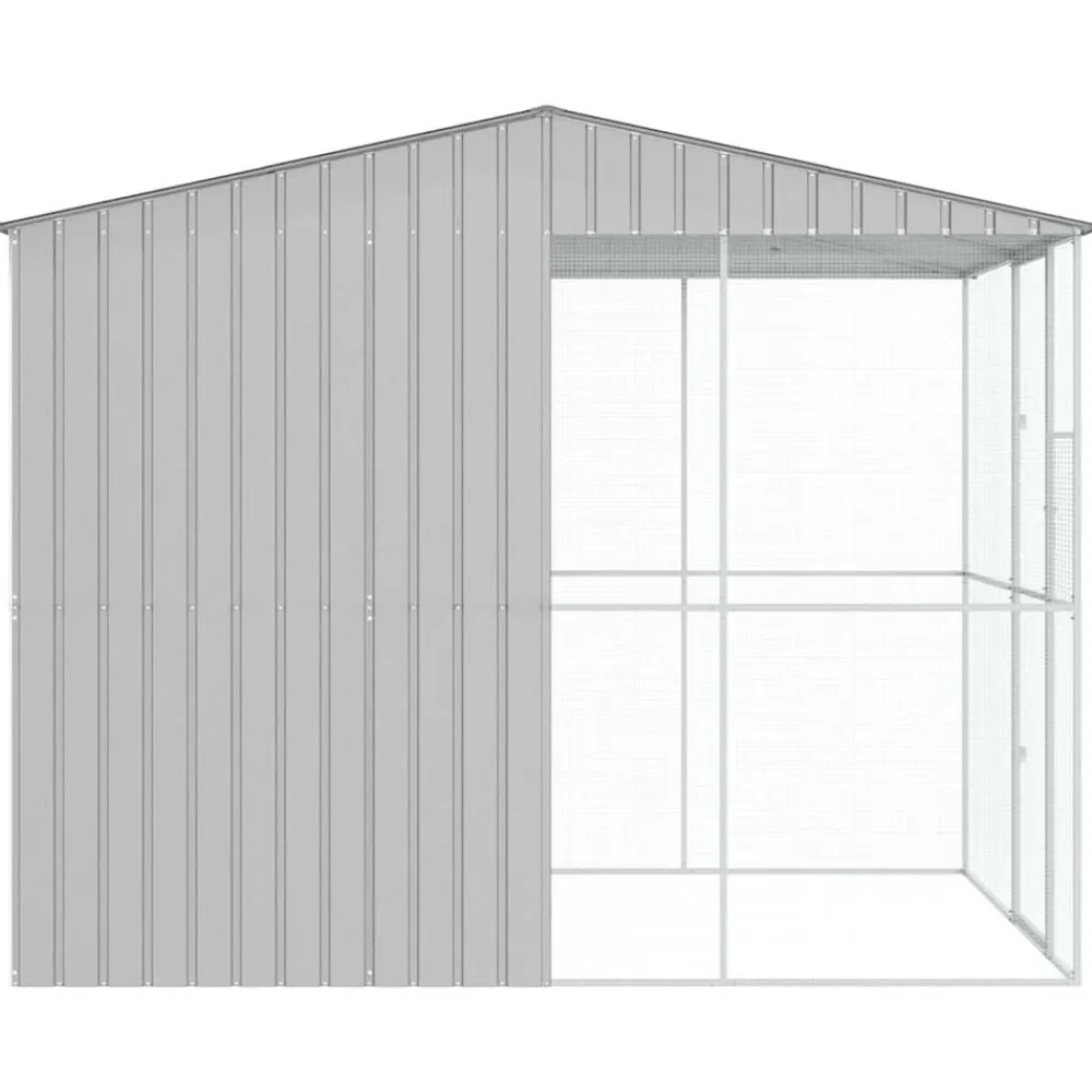 vidaXL Productos Para Mascotas-Jaula para Aves 215 x 310 x 247 cm Acero Galvanizado