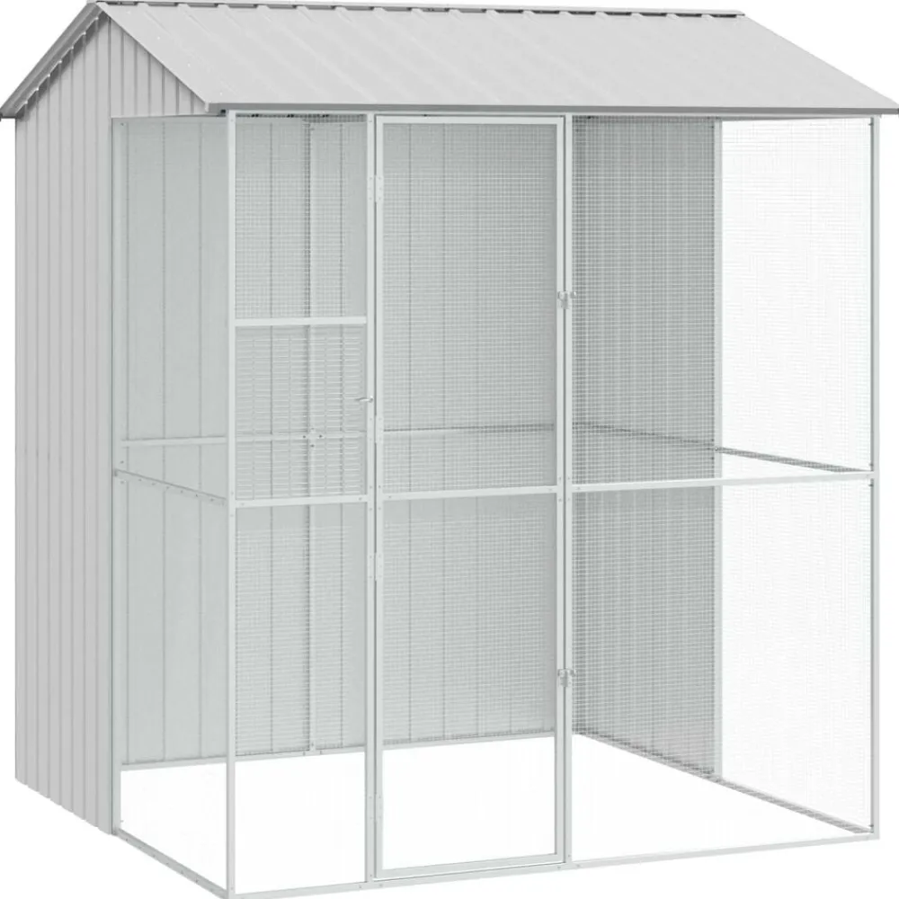 vidaXL Productos Para Mascotas-Jaula para Aves 215 x 210 x 247 cm Acero Galvanizado
