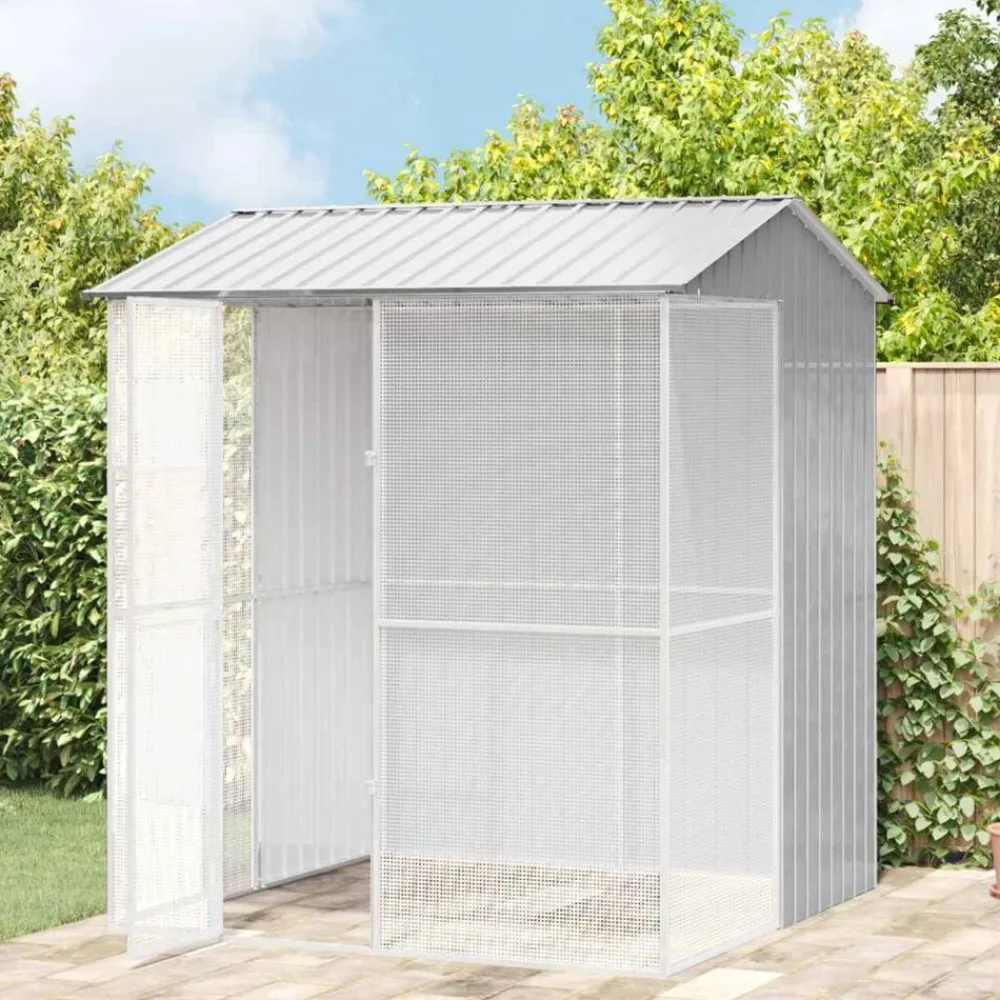 vidaXL Productos Para Mascotas-Jaula para Aves 215 x 210 x 247 cm Acero Galvanizado