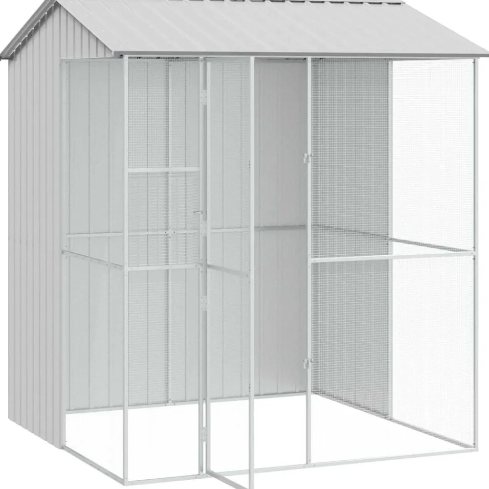 vidaXL Productos Para Mascotas-Jaula para Aves 215 x 210 x 247 cm Acero Galvanizado