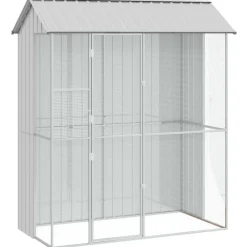 vidaXL Jaula para Aves 215 x 110 x 247 cm Acero Galvanizado Gris Sale