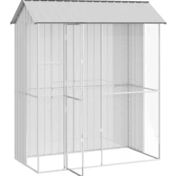 vidaXL Jaula para Aves 215 x 110 x 247 cm Acero Galvanizado Gris Sale