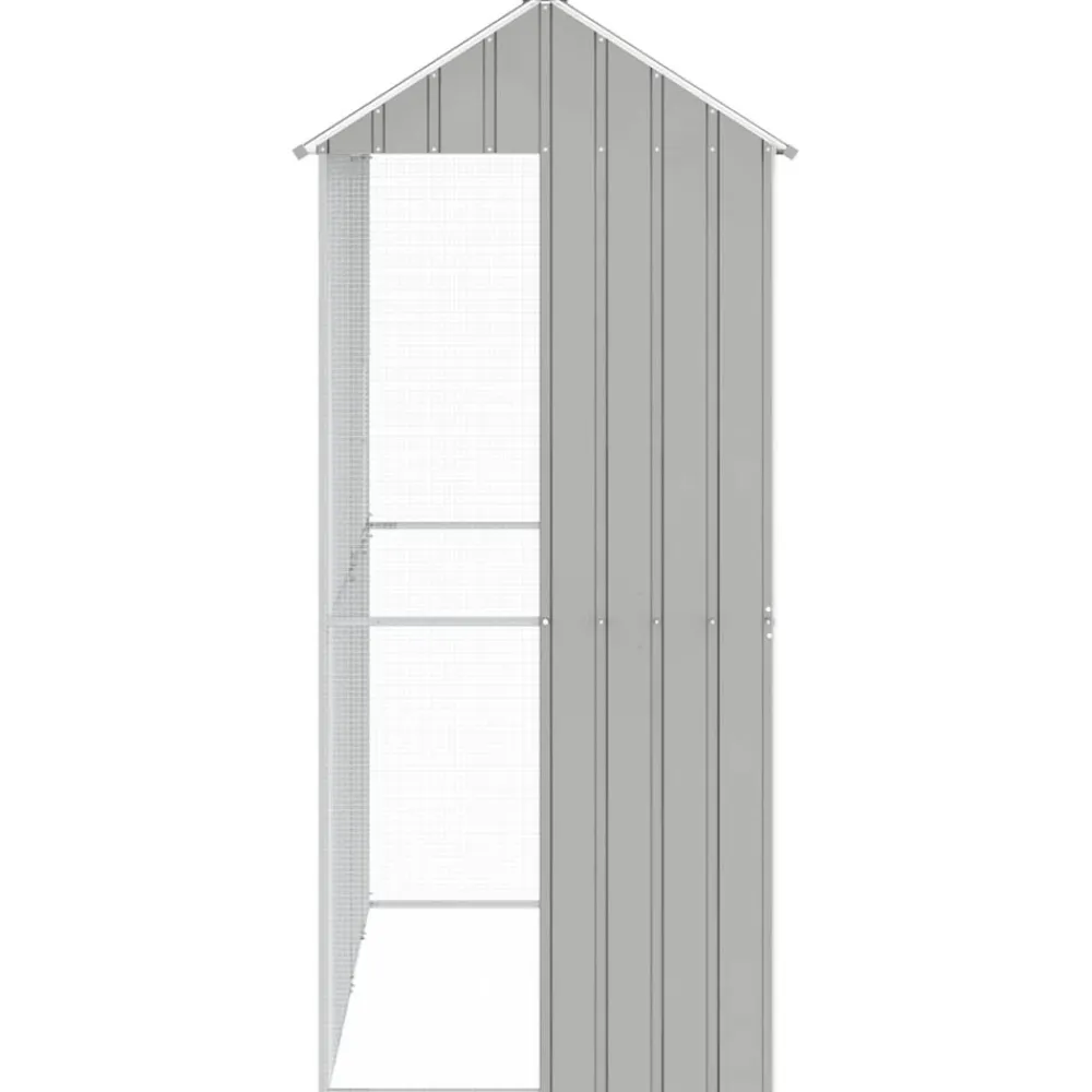 vidaXL Jaula para Aves 215 x 110 x 247 cm Acero Galvanizado Gris Sale