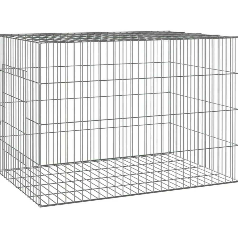 vidaXL Productos Para Mascotas-Jaula para conejos hierro galvanizado 78x54x54 cm