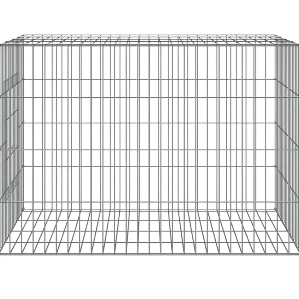 vidaXL Productos Para Mascotas-Jaula para conejos hierro galvanizado 78x54x54 cm
