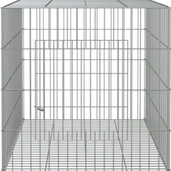 vidaXL Productos Para Mascotas-Jaula para conejos hierro galvanizado 78x54x54 cm