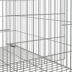 vidaXL Productos Para Mascotas-Jaula para conejos hierro galvanizado 78x54x54 cm