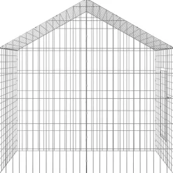 vidaXL Productos Para Mascotas-Jaula para conejos Plateado 400 x 78 x 78 cm Acero Galvanizado