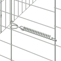 vidaXL Productos Para Mascotas-Jaula para conejos Plateado 400 x 78 x 78 cm Acero Galvanizado