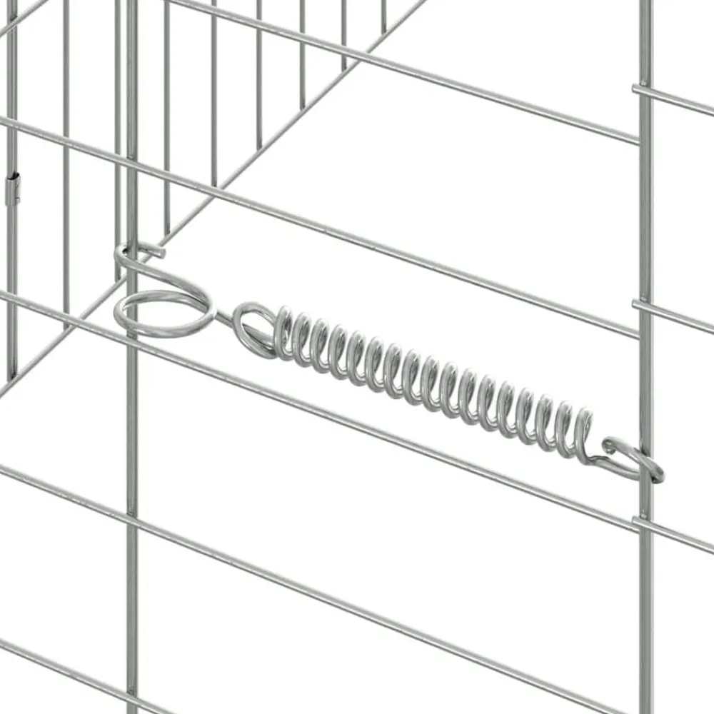 vidaXL Productos Para Mascotas-Jaula para conejos Plateado 400 x 78 x 78 cm Acero Galvanizado