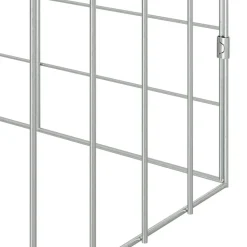 vidaXL Productos Para Mascotas-Jaula para conejos Plateado 400 x 78 x 78 cm Acero Galvanizado