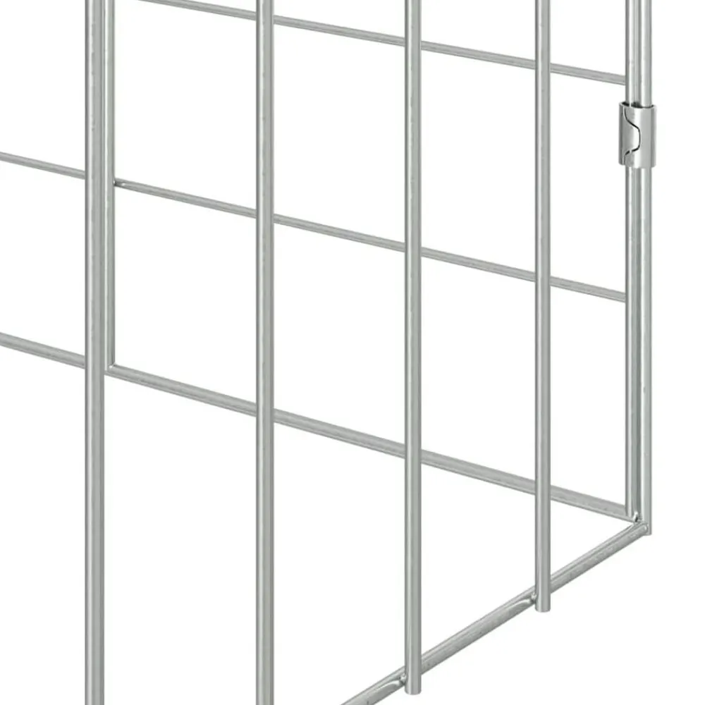 vidaXL Productos Para Mascotas-Jaula para conejos Plateado 400 x 78 x 78 cm Acero Galvanizado