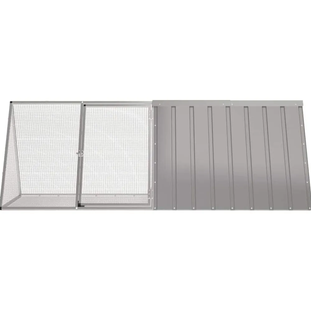 vidaXL Productos Para Mascotas-Jaula para conejos acero galvanizado 201,5x80,5x71 cm