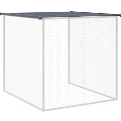 vidaXL Jaula para gallinas con techo de acero galvanizado 203x98x90 cm Antracita Hot