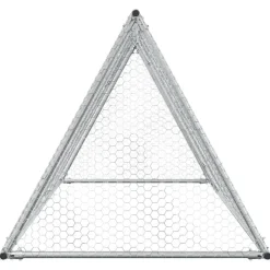 vidaXL Productos Para Mascotas-Jaula para gallinas acero galvanizado plateado 200x105x91 cm