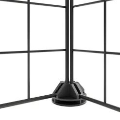 vidaXL Productos Para Mascotas-Jaula para mascotas de 44 paneles puerta acero negro 35x35 cm