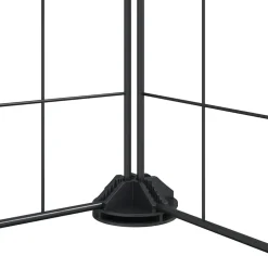 vidaXL Productos Para Mascotas-Jaula para mascotas de 36 paneles puerta acero negro 35x35 cm