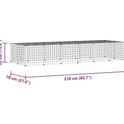 vidaXL Jaula para mascotas de 28 paneles puerta acero negro 35x35 cm Sale