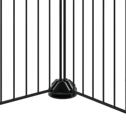 vidaXL Productos Para Mascotas-Jaula para mascotas de 36 paneles puerta acero negro 35x35 cm