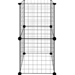 vidaXL Productos Para Mascotas-Jaula para mascotas de 8 paneles acero negro 35x35cm