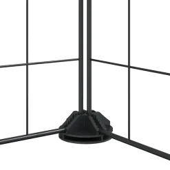 vidaXL Productos Para Mascotas-Jaula para mascotas de 8 paneles de acero negra, 35 x 35 cm