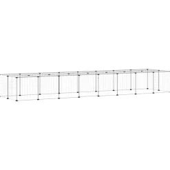 vidaXL Productos Para Mascotas-Jaula para mascotas de 36 paneles puerta acero negro 35x35 cm