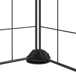 vidaXL Productos Para Mascotas-Jaula para mascotas de 20 paneles puerta acero negro 35x35 cm