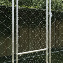 vidaXL Jaula para perro con techo Plateado 800 x 200 x 256 cm Sale
