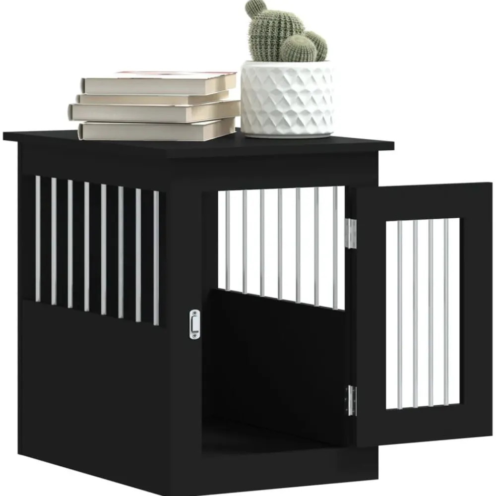 vidaXL Productos Para Mascotas-Jaula para perros madera de ingeniería 45x62x59 cm