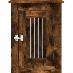 vidaXL Jaula para perros madera ingeniería 45x62x59 cm Roble ahumado Sale