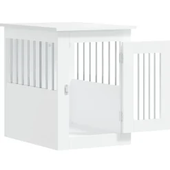 vidaXL Jaula para perros madera de ingeniería 45x62x59 cm Blanco Best