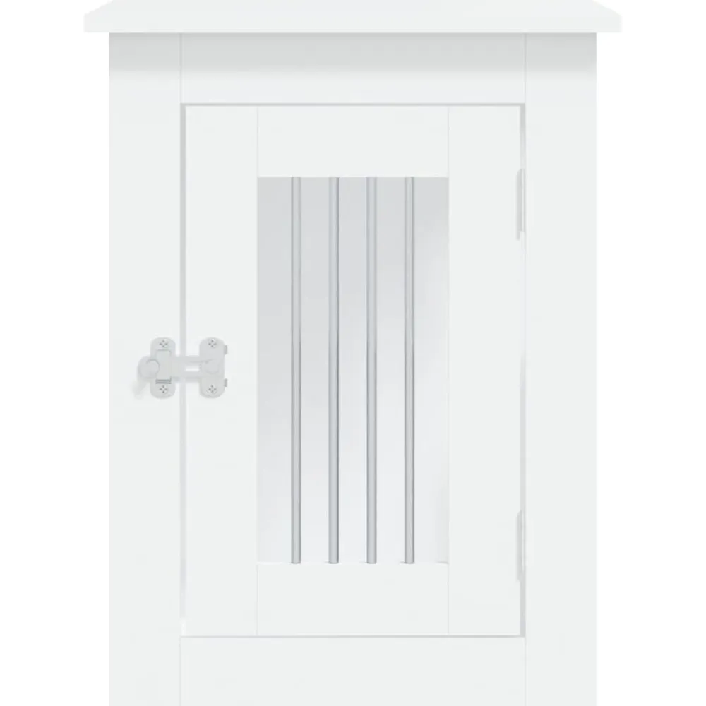 vidaXL Jaula para perros madera de ingeniería 45x62x59 cm Blanco Best