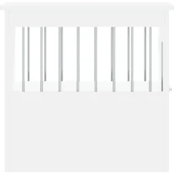 vidaXL Jaula para perros madera de ingeniería 45x62x59 cm Blanco Best