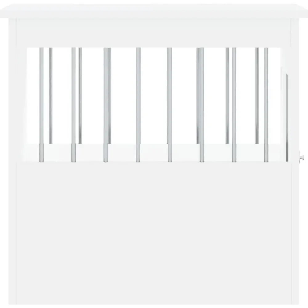 vidaXL Jaula para perros madera de ingeniería 45x62x59 cm Blanco Best