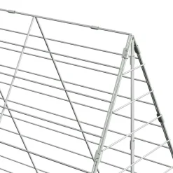 vidaXL Productos Para Mascotas-Jaula para pollos 2 pcs Plateado 600 x 100 x 210 cm