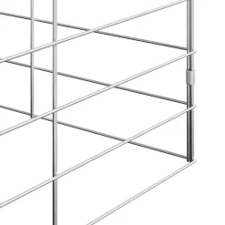 vidaXL Productos Para Mascotas-Jaula para pollos 2 pcs Plateado 600 x 100 x 210 cm