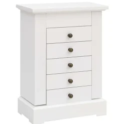 vidaXL Joyero con espejo de MDF 25x13,5x34 cm Sale