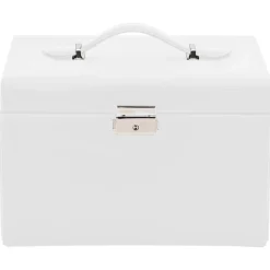 vidaXL Salud Y Belleza-Joyero de 3 niveles con espejo y cerradura 26x18x17,5 cm