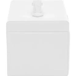 vidaXL Salud Y Belleza-Joyero de 3 niveles con espejo y cerradura 26x18x17,5 cm