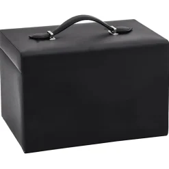 vidaXL Salud Y Belleza-Joyero de 3 niveles con espejo y cerradura 26x18x17,5 cm